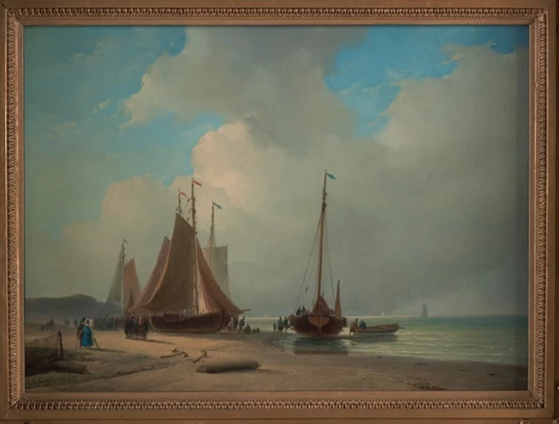 Barche da pesca sulla spiaggia - Führermuseum, Linz